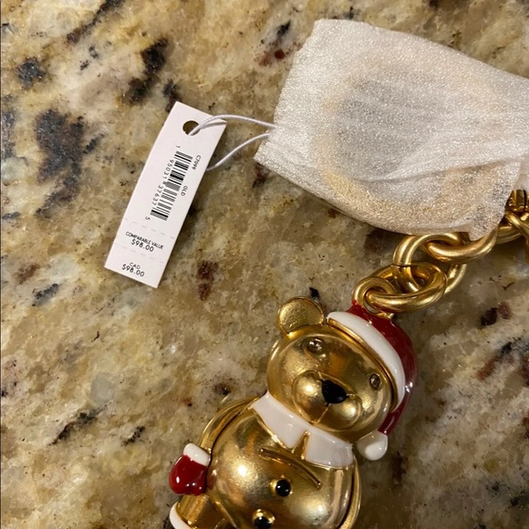 NWT Coach Santa Bear Bag Charm Keychain - Picture 7 of 9
